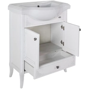 Изображение товара комплект мебели белый серебряная патина 66 см asb-woodline салерно