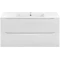 Комплект мебели белый глянец 101,5 см Vincea Mia VMC-2MC100GW + VBS-13100 + VLM-3VN100 - 3