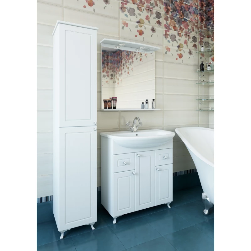 Зеркало 69,2x72 см белый матовый Sanflor Софи C02655
