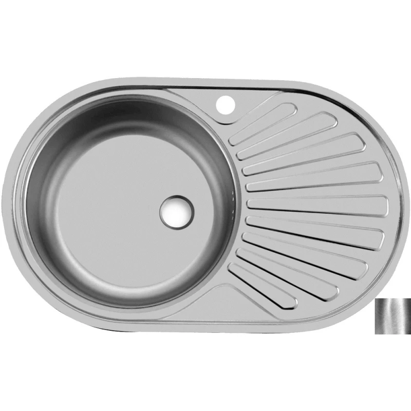 Кухонная мойка полированная сталь Ukinox Фаворит FAP770.480 -GT6K 2L