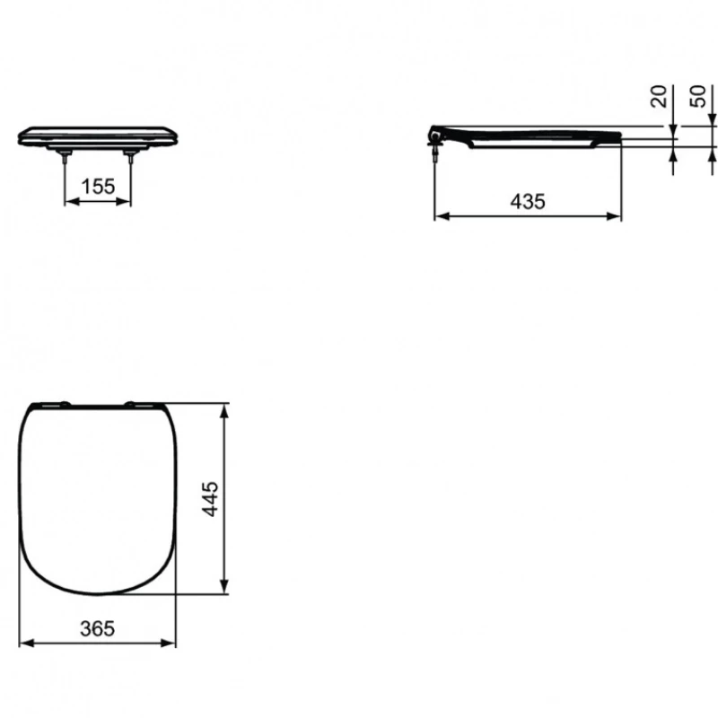 Комплект подвесной унитаз T007901 + T352701 + система инсталляции R020467 + R0117AA + R018667 Ideal Standard Prosys Tesi R029901 