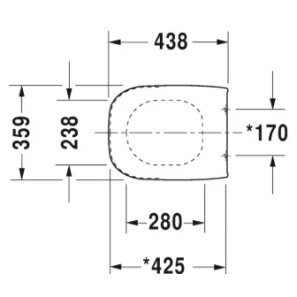 Изображение товара подвесной безободковый унитаз с сиденьем микролифт duravit d-code 45700900a1