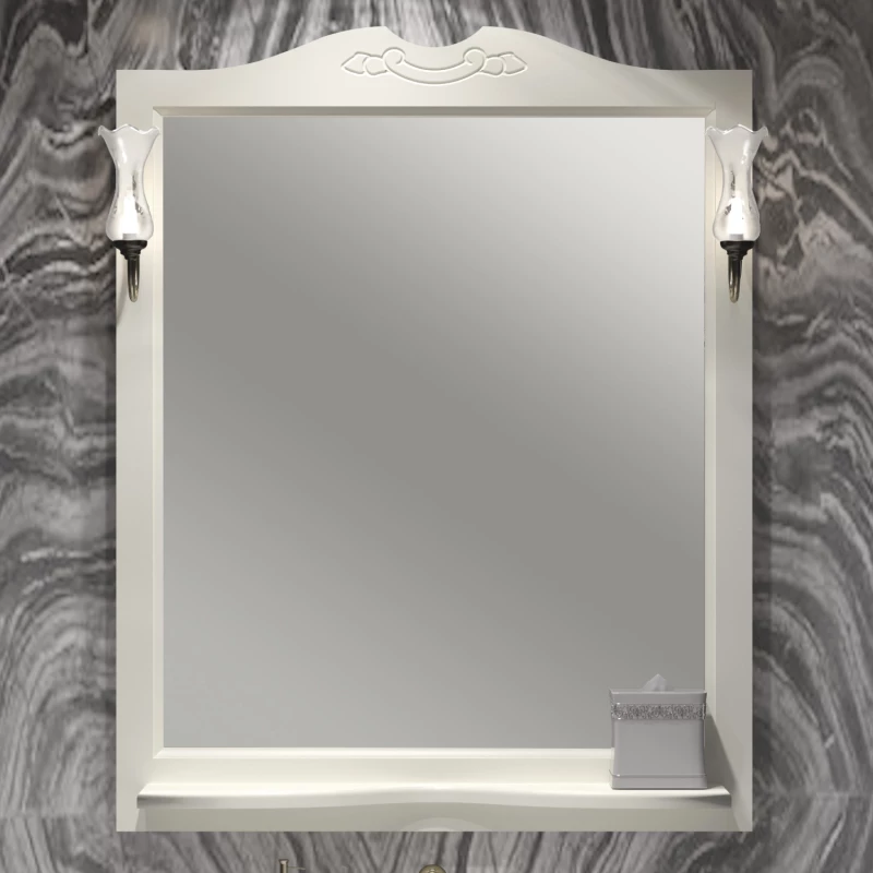Зеркало 80x103,5 см слоновая кость Opadiris Клио/Брунелла