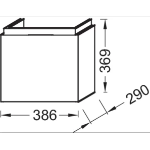Изображение товара тумба белый глянец 38,6 см jacob delafon rythmik eb1036-g1c