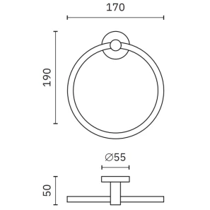 Изображение товара кольцо для полотенец nofer niza 16860.b