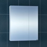 Изображение товара зеркальный шкаф 56,5x73 см белый глянец санта стандарт 113004