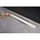 Изображение товара душевой канал 450 мм pestan confluo premium white glass gold line 13100120