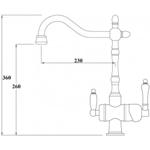 Изображение товара смеситель для кухни с подключением к фильтру zorg sanitary zr 326 yf br