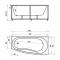 Акриловая гидромассажная ванна 160x75 см левая пневматическое управление плоские форсунки Aquatek Пандора - 6