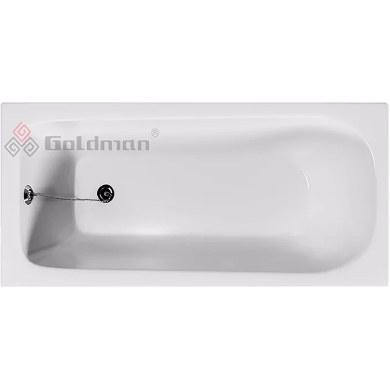 Чугунная ванна 130x70 см с отверстиями для ручек Goldman Classic CL13070H