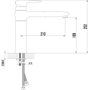 Изображение товара смеситель для кухни с поворотным изливом lemark status lm4404c