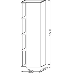 Изображение товара подвесная колонна правосторонняя черный матовый jacob delafon terrace eb1179d-m61
