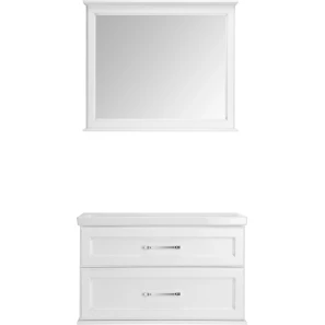 Изображение товара комплект мебели белый серебряная патина 101 см asb-woodline венеция