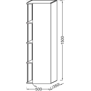 Изображение товара подвесная колонна правосторонняя черный глянец jacob delafon terrace eb1179d-274
