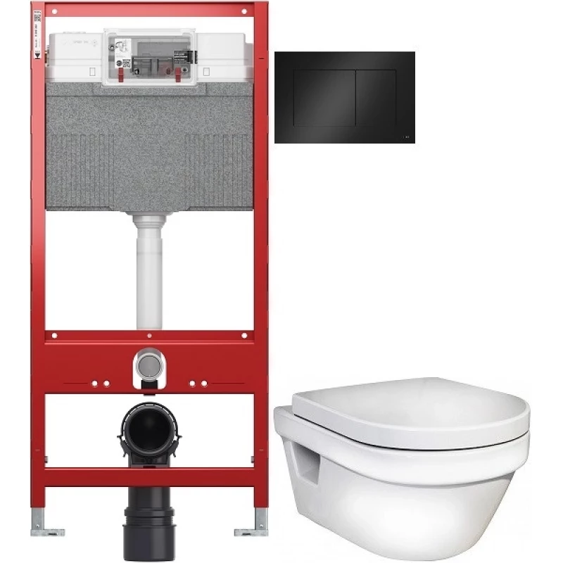 Комплект подвесной унитаз Gustavsberg Hygienic Flush 5G84HR01 + система инсталляции Tece 9300302 + 9240407
