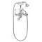 Смеситель для ванны с ручным душем хром, ручки Swarovski Cezares Diamond DIAMOND-VD-01-Sw - 1