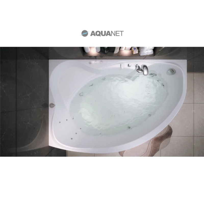 Акриловая ванна 160,4x110 см левая Aquanet Jamaica 00205486