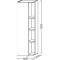 Подвесная колонна левосторонняя белый глянец Jacob Delafon Terrace EB1179G-G1C - 2