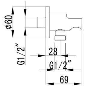 Изображение товара подключение для душевого шланга с держателем lemark lm4885c