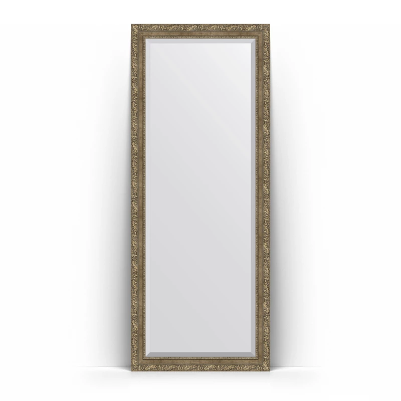 Зеркало напольное 80x200 см виньетка античная латунь Evoform Exclusive Floor BY 6115