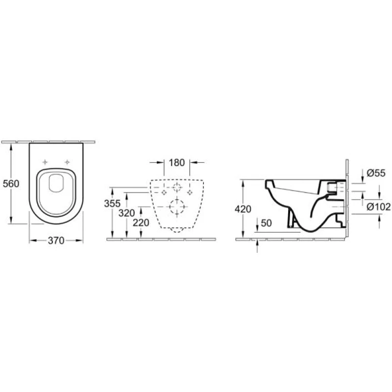 Комплект подвесной унитаз Villeroy & Boch Omnia Architectura 567410R1 + 98M9C101 + система инсталляции Grohe 38721001