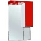 Зеркальный шкаф 65x100 см красный глянец/белый глянец R Bellezza Альфа 4618810001030 - 1