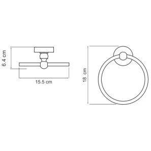 Изображение товара кольцо для полотенец wasserkraft diemel k-2260