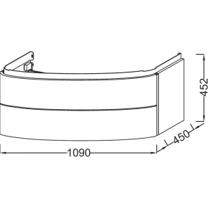 Изображение товара тумба палисандр шпон 109 см 2 ящика jacob delafon presquile eb1105-v13