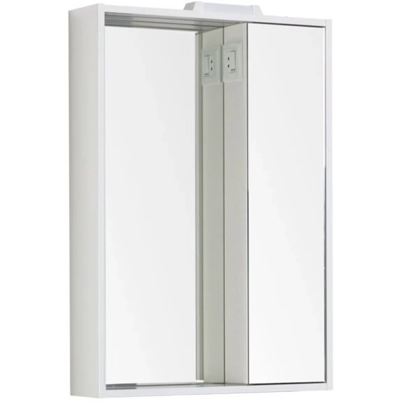 Зеркальный шкаф 60x85 см с подсветкой белый Aquanet Клио 00189228