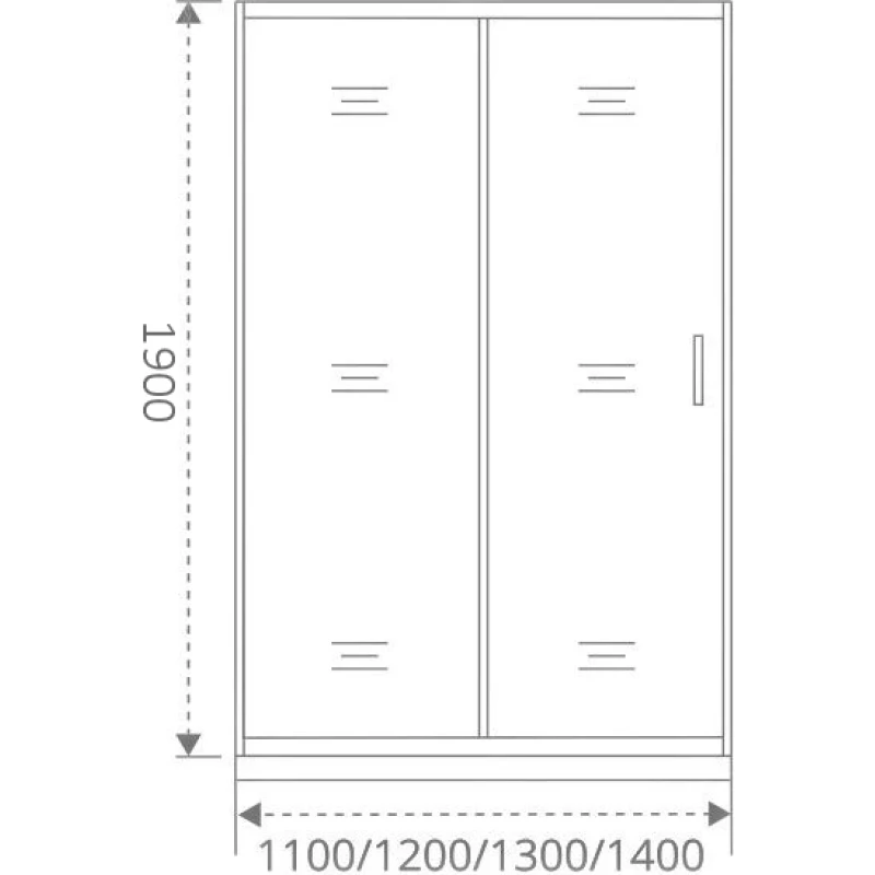 Душевая дверь 110 см Good Door Cofe WTW-110-C-B прозрачное