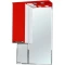 Зеркальный шкаф 65x100 см красный глянец/белый глянец L Bellezza Альфа 4618810002037 - 1