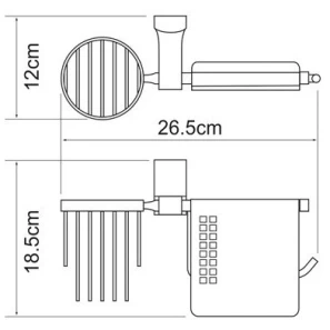 Изображение товара держатель туалетной бумаги и освежителя воздуха wasserkraft leine k-5059w