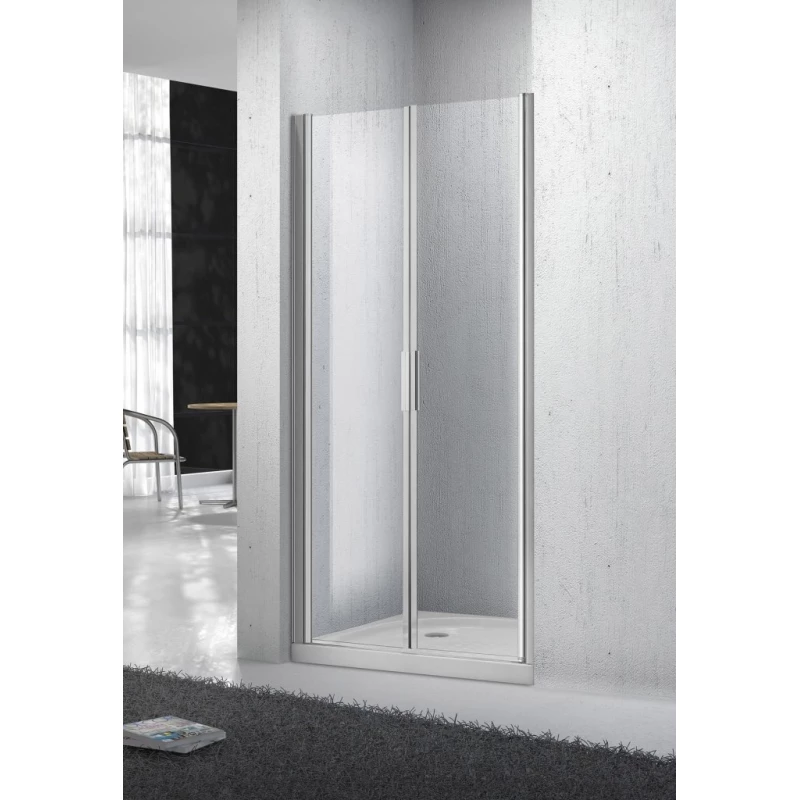 Душевая дверь распашная BelBagno Sela 120 см текстурное стекло SELA-B-2-120-Ch-Cr