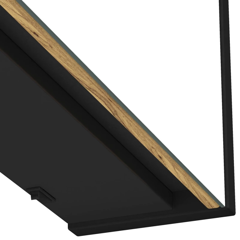 Зеркальный шкаф черный глянец 94x74,8 см Edelform Carino 2-750-43-S