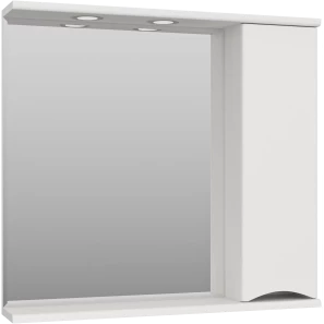 Изображение товара зеркальный шкаф 80x74,5 см белый глянец r misty атлантик п-атл-4080-010п