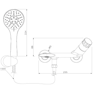 Изображение товара смеситель для ванны lemark wing lm5302c