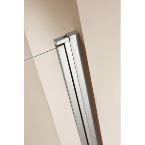 Изображение товара душевая дверь распашная cezares eco 60 см текстурное стекло eco-o-b-1-60-p-cr