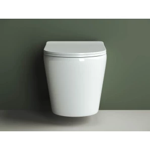 Изображение товара подвесной безободковый унитаз с сиденьем микролифт ceramica nova highlight cn1804
