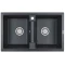 Кухонная мойка Paulmark Tandem черный металлик PM238150-BLM - 1
