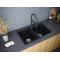 Кухонная мойка Paulmark Tandem черный металлик PM238150-BLM - 3