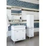Комплект мебели белый матовый/орегон 70,5 см Sanflor Бруно C03661 + 4630055556205 + C03663