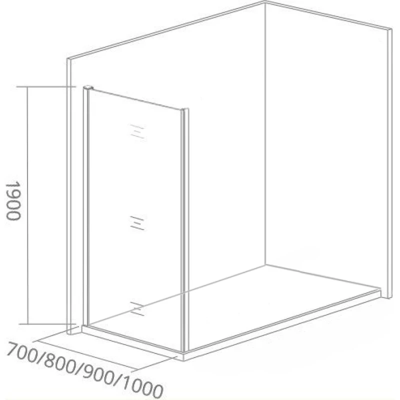 Боковая стенка 70 см Good Door Cofe SP-70-C-B прозрачное