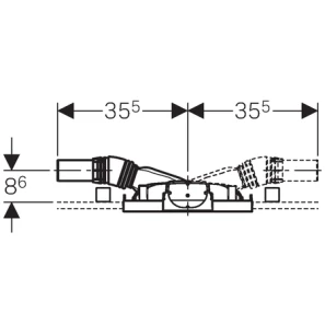 Изображение товара монтажный элемент для душевой системы, для встраиваемого в стену смесителя,пониженная монтажная высота  geberit duofix 111.581.00.1