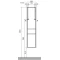 Пенал подвесной белый глянец/антрацит R Roca Ronda ZRU9302967 - 10
