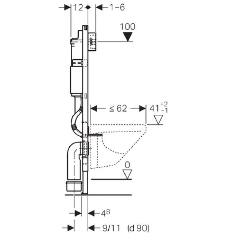 Комплект подвесной унитаз Grossman GR-4477S + система инсталляции Geberit 458.125.11.1