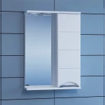 Изображение товара зеркальный шкаф 50x72 см белый глянец санта родос 106014