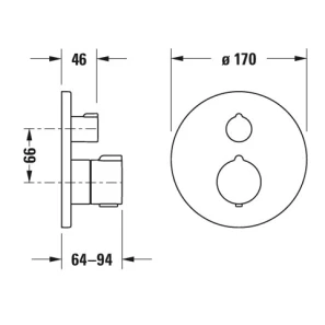 Изображение товара термостат для ванны duravit c.1 c14200014010