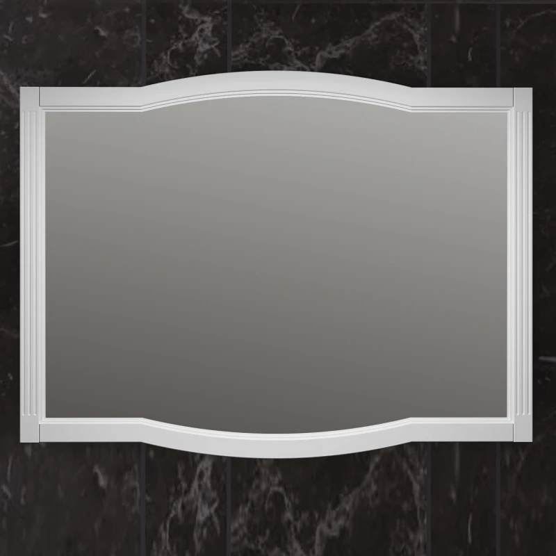 Зеркало 118x90 см белый матовый Opadiris Лаура Z0000012471