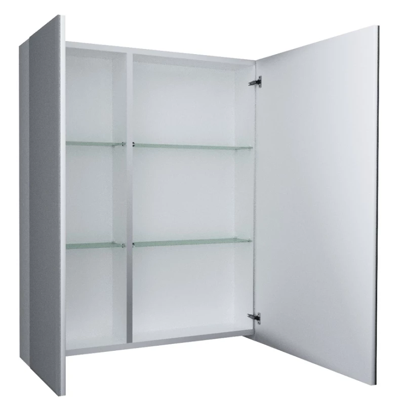 Зеркальный шкаф 75x80 см белый глянец 1Marka Соната У29559