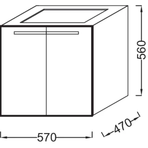 Изображение товара тумба серый антрацит 57 см jacob delafon struktura eb1280-n14